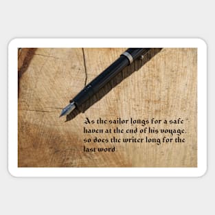 Illuminated Manuscript Writer's Quote Sticker